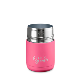 Frank Green 8oz S/S Ceramic Reusable Cup w Push Button Lid - Neon Pink
