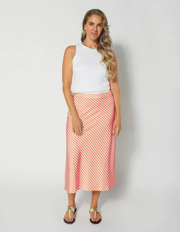 Amore skirt Linen-Coral