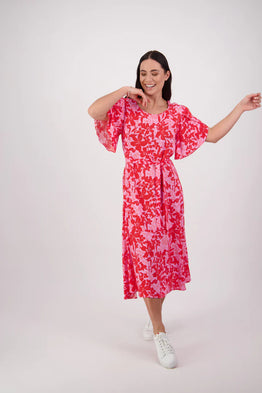 Long Dress with Petal Sleeve -Spritz