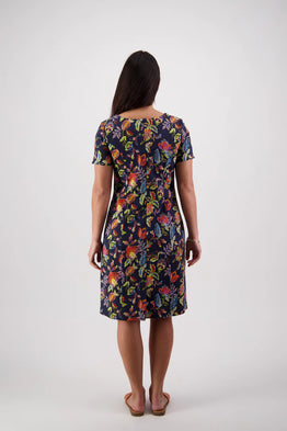 Printed Lightweight Fitted Dress -Brazil