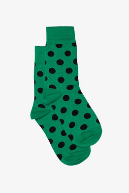 Black Spot Sock -Green
