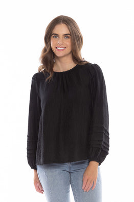 Milly Top - Black Texture