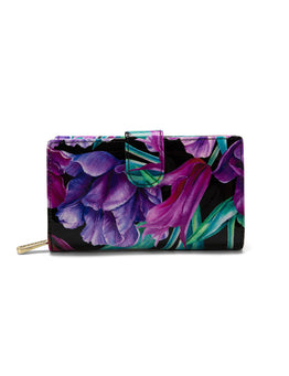 Tulip Medium Patent Leather Wallet w RFID Protection