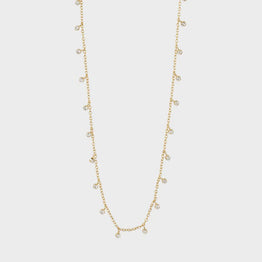 Maja Crystal Multi Drops Necklace - Gold-Plated