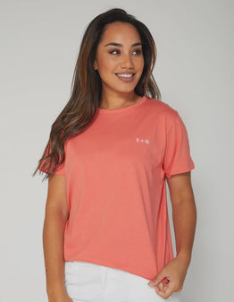 ACE TEE -CORAL w LOGO