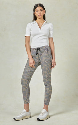 Active Check Jeans-Fennel Seed Check