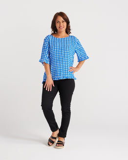 Dorothy Top - Blue Check