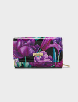 Tulip Medium Patent Leather Wallet w RFID Protection
